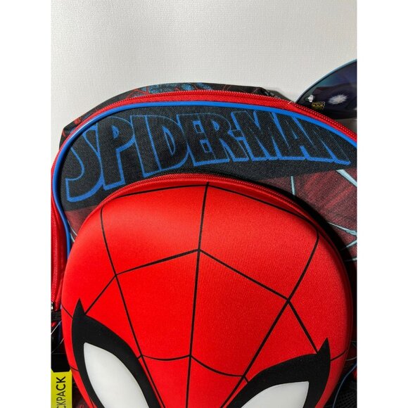 Marvel Spider-Man Raised Mask Light Up 17" Kids School Backpack - Picture 8 of 16